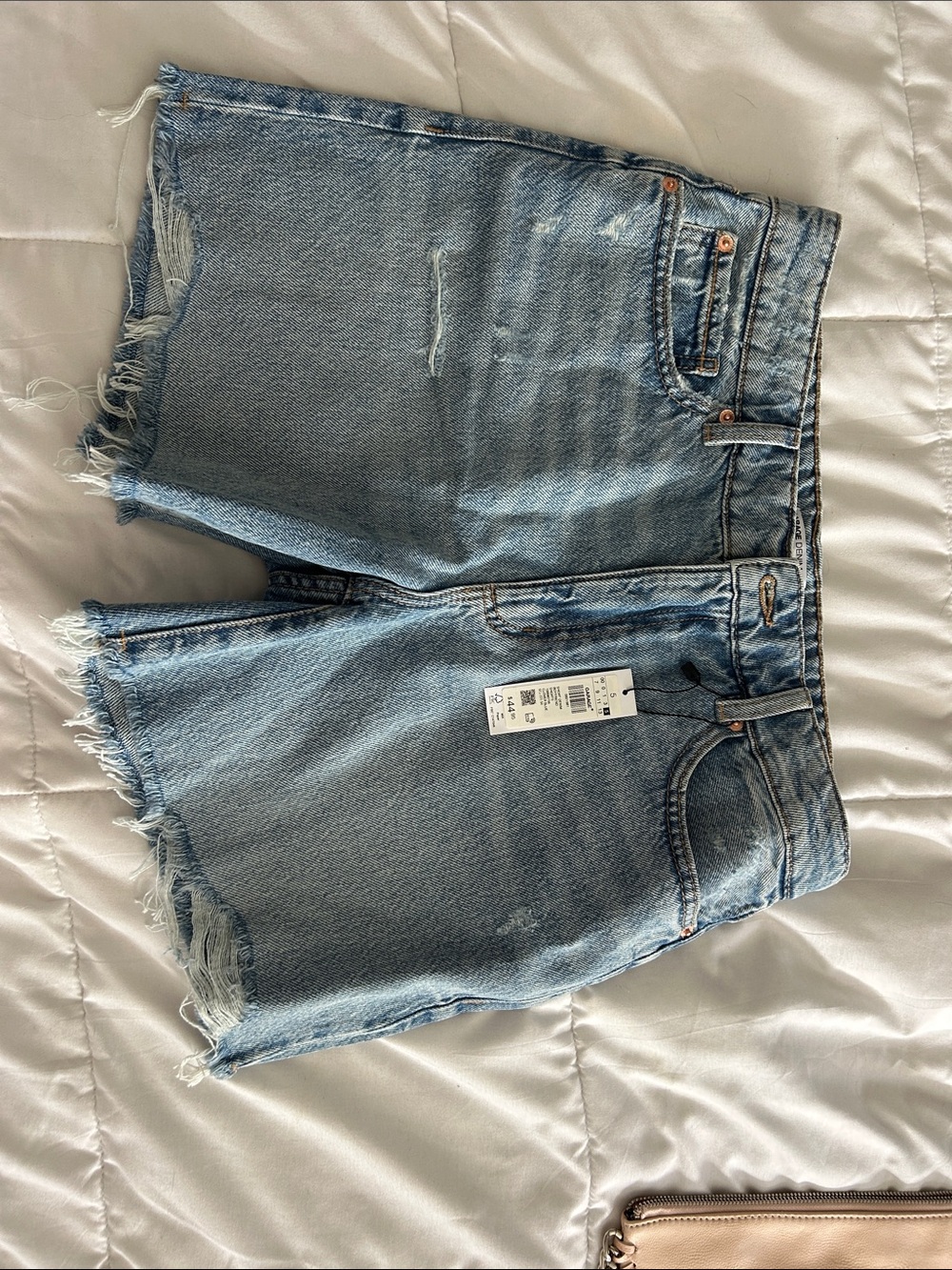 Garage Light Blue Distressed Denim Cutoff Shorts